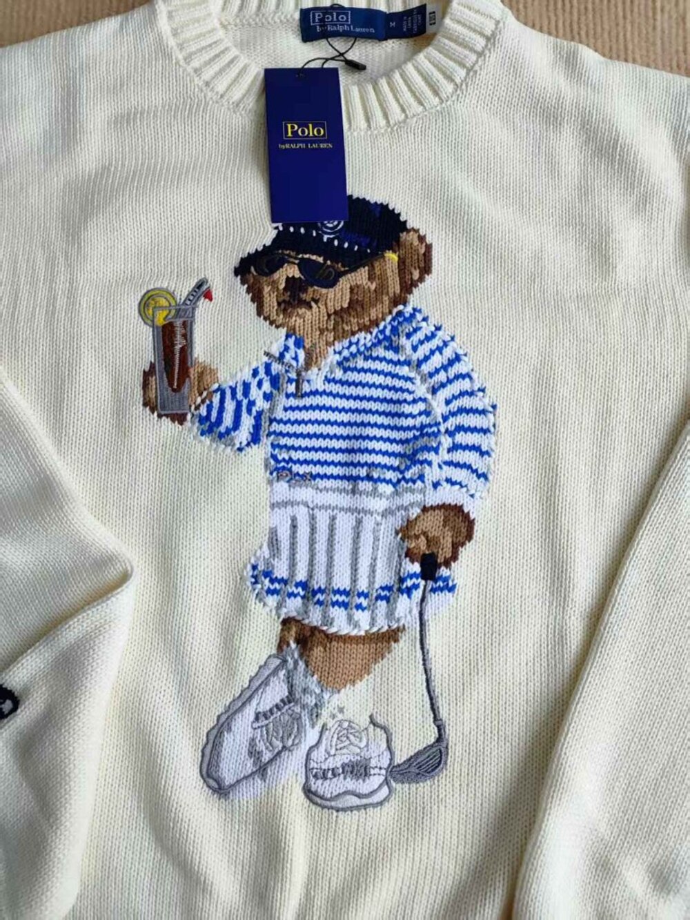 ๐ป Polo Ralph Lauren Golf Polo Bear Crewneck Knit Sweater - Picture 2 of 7